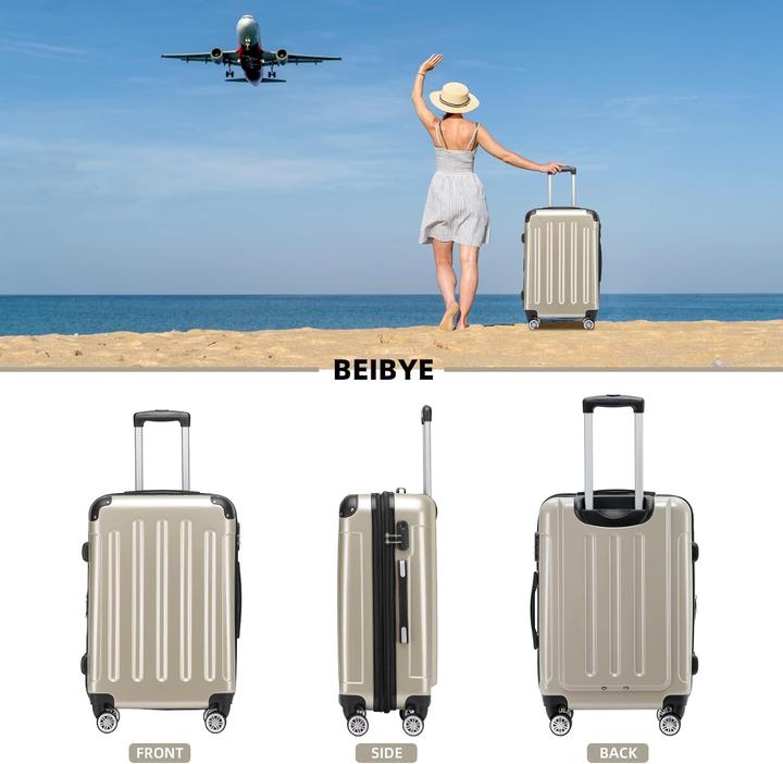 Produktbild Beibye Hartschalen Kofferset mit Zwillingsrollen (Handgepäck (bis 50l), M (50 - 90l), XL (ab 115l))