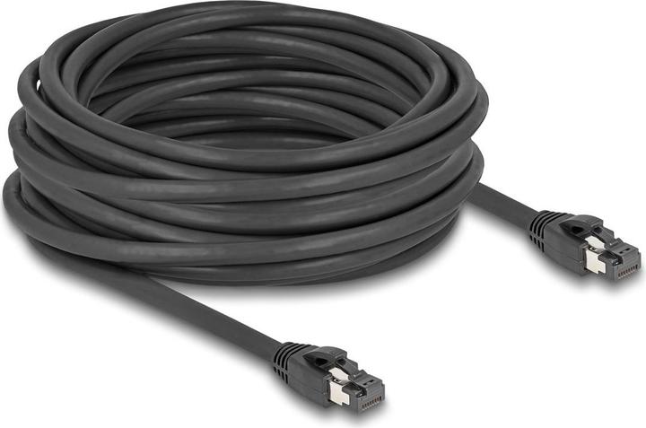 Produktbild Delock RJ45 Netzwerkkabel Cat.8.1 S/FTP 10 m bis 40 Gbps schwarz (S/FTP, CAT8.1, 10 m)