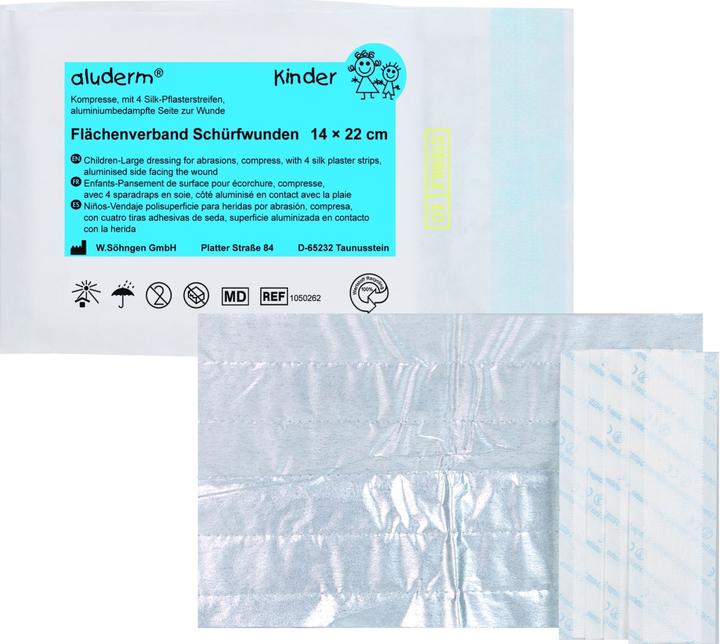 Valori nutrizionali e ingredienti Söhngen medicazione per abrasioni per bambini aluderm piccola, singola, confezionata sterilmente (1 x)