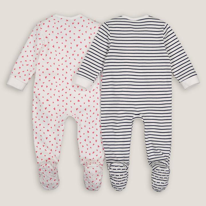 Actual product image La Redoute Collections Cotton 2-Pack Printed Onesie (62)