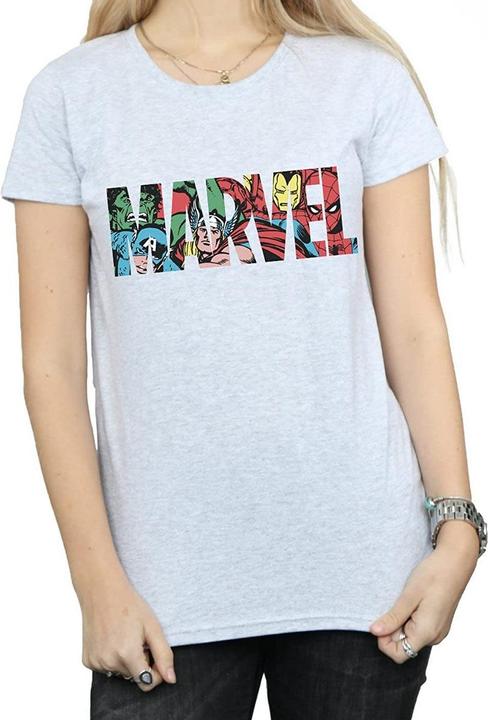 Actual product image Womens/Ladies Infill Character Logo Boyfriend T-Shirt (XL)
