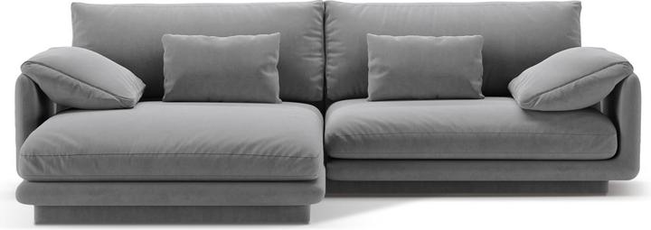 Image du produit Micadoni Canapé D'Angle Gauche Velours, "Torino", 4 Places, 250x170x83 Fabriqué en Europe (Canapé d'angle)