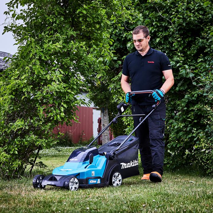 Produktbild Makita DLM432PT2 Akku-Rasenmäher 2X18V, 43cm, 2X5,0Ah Li-Ion DC18RD, 3 (Akkubetrieb)
