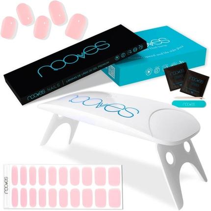 Produktbild Nooves NAILS Premium Rosa Gel-Nagelplatten mit tragbarer UV/LED-Nagellampe 8W (Pink)