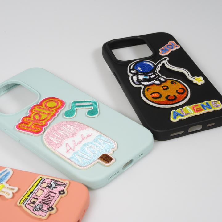 Image du produit PhoneLook Autocollant sticker pour téléphone/tablette/ordinateur brodé en 3D Boucle rose
