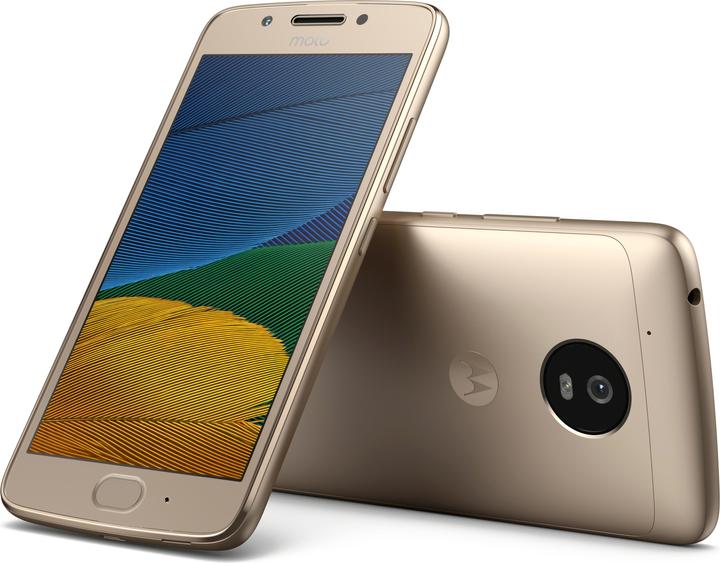 Actual product image Motorola Moto G5 (16 GB, Fine Gold, 5", Dual SIM + SD, 13 Mpx, 4G)