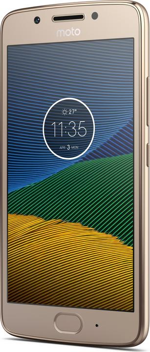 Actual product image Motorola Moto G5 (16 GB, Fine Gold, 5", Dual SIM + SD, 13 Mpx, 4G)