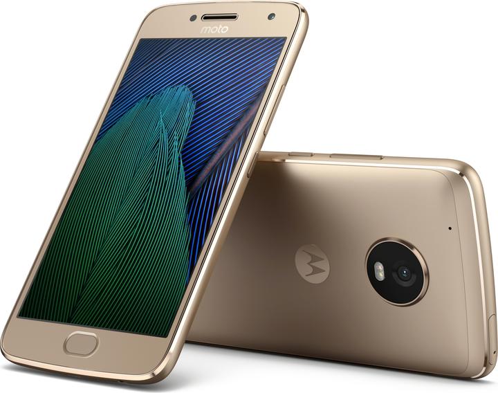 Motorola Moto G5 Plus (32 GB, Fine Gold, 5.20", Dual SIM + SD, 12 Mpx, 4G)