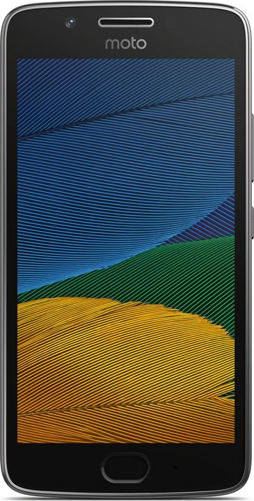 Actual product image Motorola Moto G5 (16 GB, Lunar Gray., 5", Dual SIM + SD, 13 Mpx, 4G)