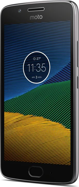 Actual product image Motorola Moto G5 (16 GB, Lunar Gray., 5", Dual SIM + SD, 13 Mpx, 4G)