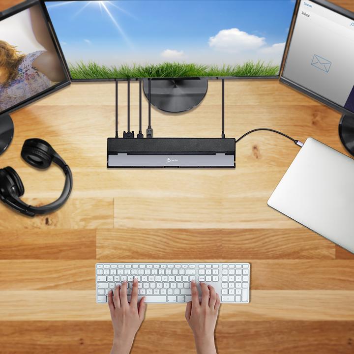 Immagine prodotto j5Create Triple Display Dock (USB-C, USB-A, 12 Porti)