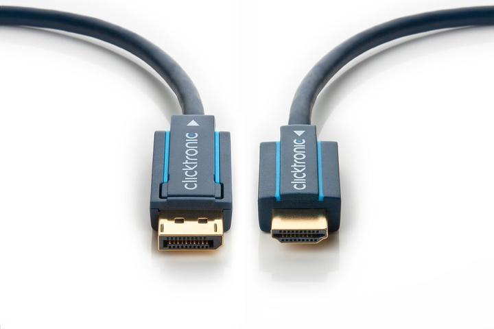 Actual product image clicktronic DisplayPort — HDMI (Typ A) (2 m, DisplayPort, HDMI)
