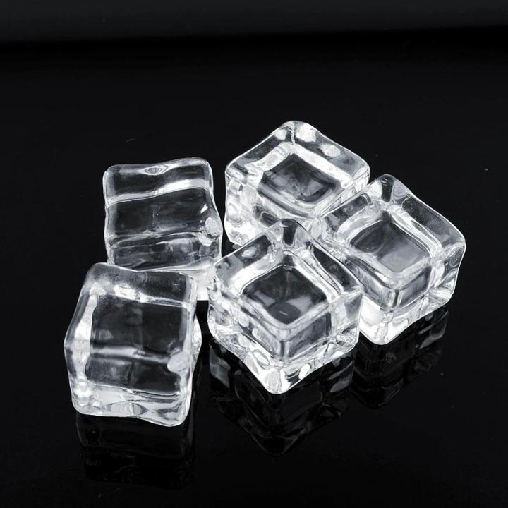 Actual product image JTI Acrylic ice cubes - props for photography - pack of 5 (Reusable ice cubes)