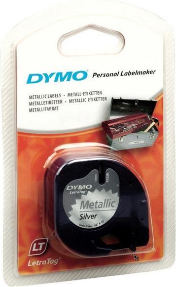 Produktbild Dymo Metallband schwarz auf silber (1.20 cm, Schwarz)