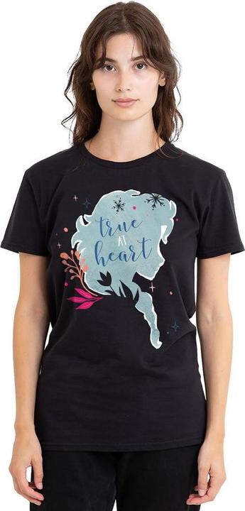 Actual product image Disney Frozen Unisex Adult True At Heart Elsa Silhouette T-Shirt (S)