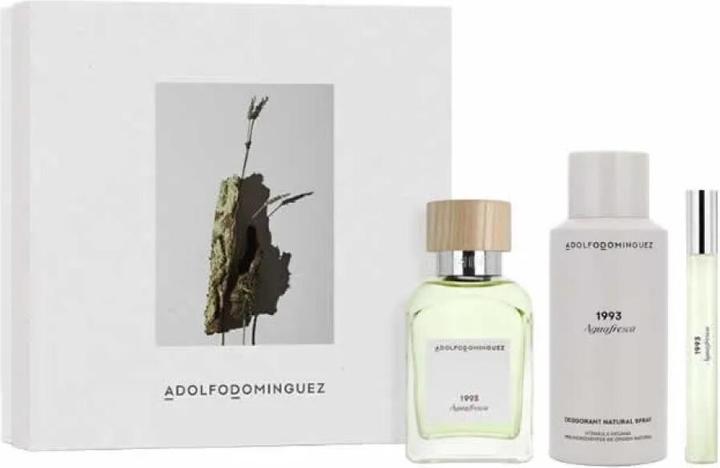 Adolfo Dominguez AD Agua Fresca Eau De Toilette Spray 120ml Set 3 Artikel (Eau de Toilette, 120 ml)