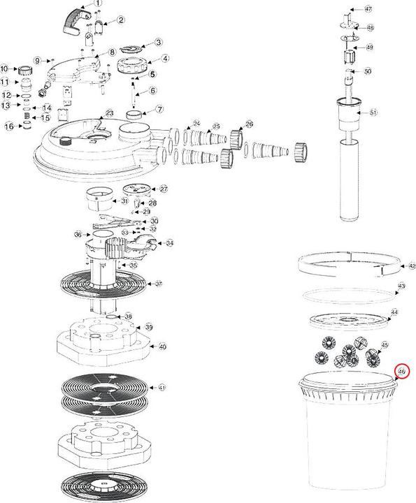 Actual product image SunSun Spare Part CPF-180 Filter Canister Bio Pressure Filter
