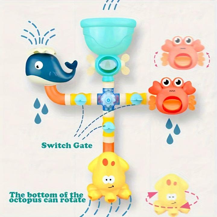 Immagine prodotto Activity Board Set di giochi per il bagno e l'acqua, linea bagno per bambini, 16 pezzi
