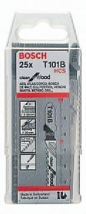 Image du produit Bosch Professional Zubehör Lame de scie sauteuse T 101 B Clean for Wood, pack de 25