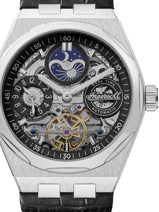 Actual product image Ingersoll 1892 Ingersoll I12903 The Broadway Dual Time Automatic Mens Watch 43mm 5ATM (Analogue wristwatch, 43 mm)