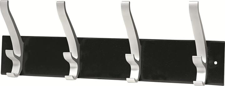 Actual product image Unilux Coat hook "CYPRES", 4 hooks 3-fold hooks made of aluminum, bracket made of steel with