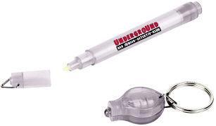 Image du produit Stylo à code secret avec porte-clés et lumière UV (Blanc, 1 x)