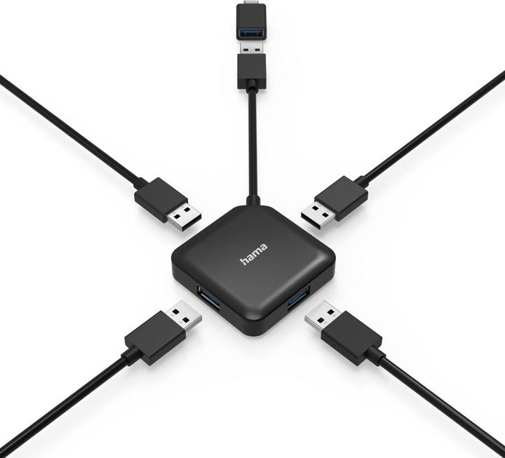 Produktbild Hama USB 3.2 Hub (USB-A, USB-C, 4 Ports)