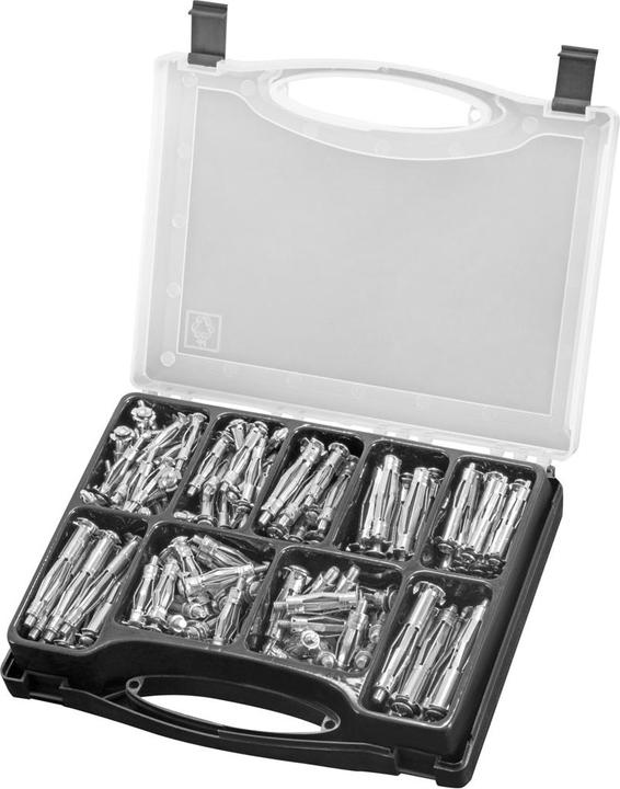 Produktbild Stahlwerk Metall-Hohlraumdübel 141-teiliges Set mit vormontierten Schrauben (141 Stk.)