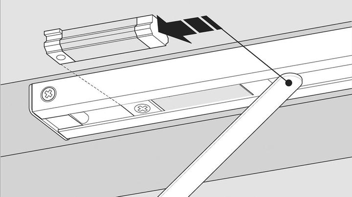 Actual product image TJSS Opening limiter spring-loaded to T 46 / T 6 (Room door, Entrance door, Wooden door, French window)