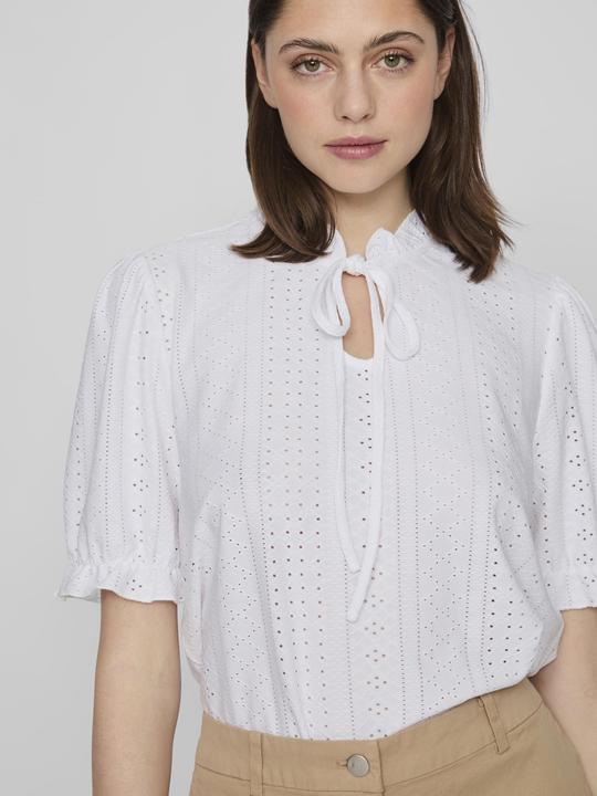 Actual product image Vila Tie neck top with short sleeves (XS)
