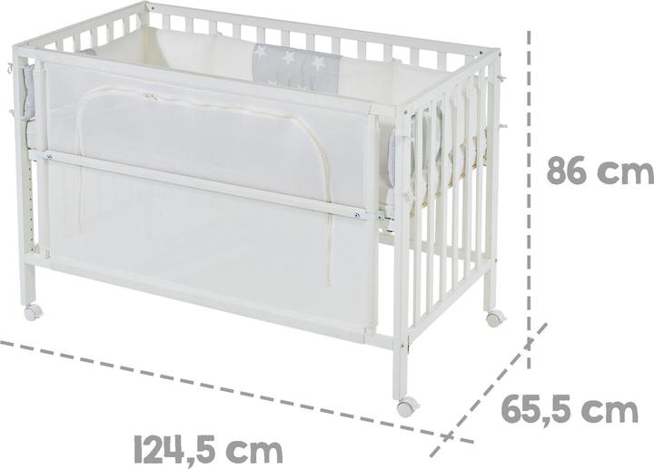 Produktbild Roba Room Bed 60x120 cm Sterne grau