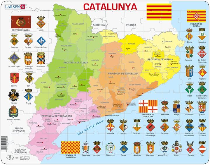 Produktbild Larsen Political Map of Catalonia (70 Teile)