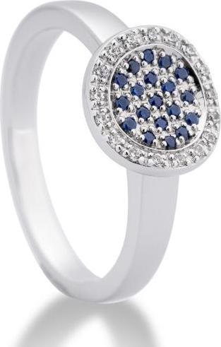 Actual product image Breuning RING - E. SAFIR 1st quality /Brill. 0,094 Ct. H/si (58, 585/14 K Gold)