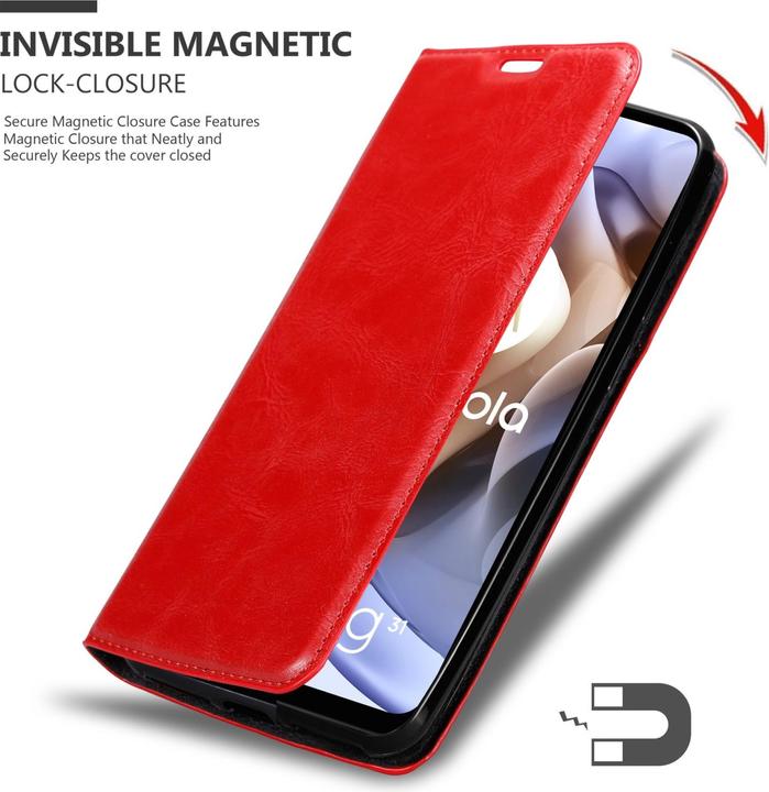 Immagine prodotto Cadorabo Libro Invis. Coperchio magnetico (Motorola Moto G31, Motorola Moto G41)