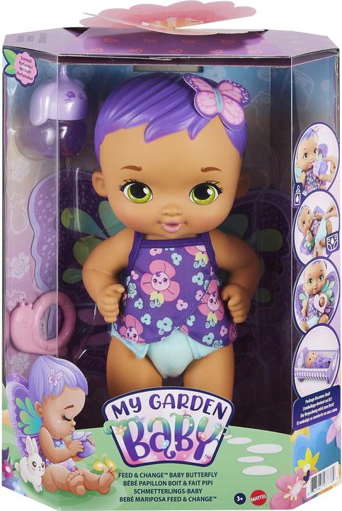 Image du produit My Garden Baby Poupée bébé papillon - Papillon violet