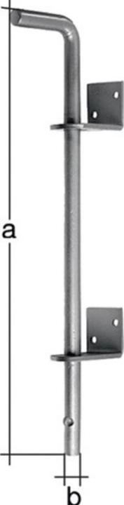 Produktbild GAH Bodenschieber L500xS16mm Stahl verzinkt verzinkt Abstand Bolzen - Tor 40 mm (1 Stk.)