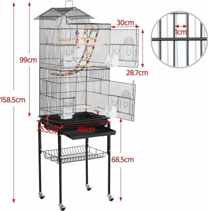 Actual product image Jamb Bird cage with toy
