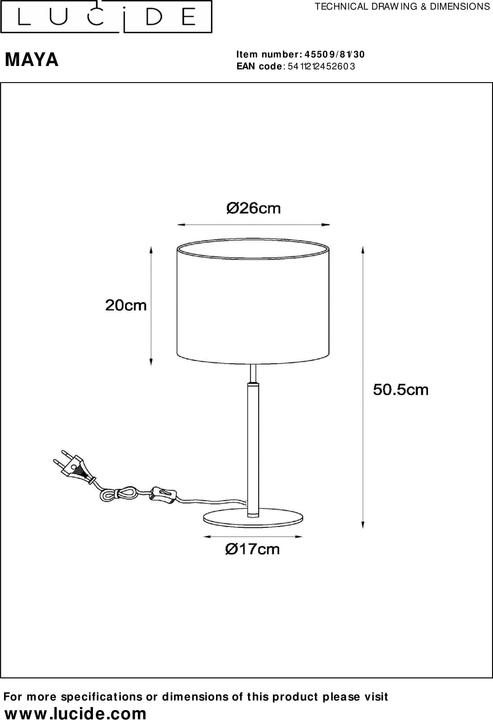 Image du produit Lucide Maya (E27)