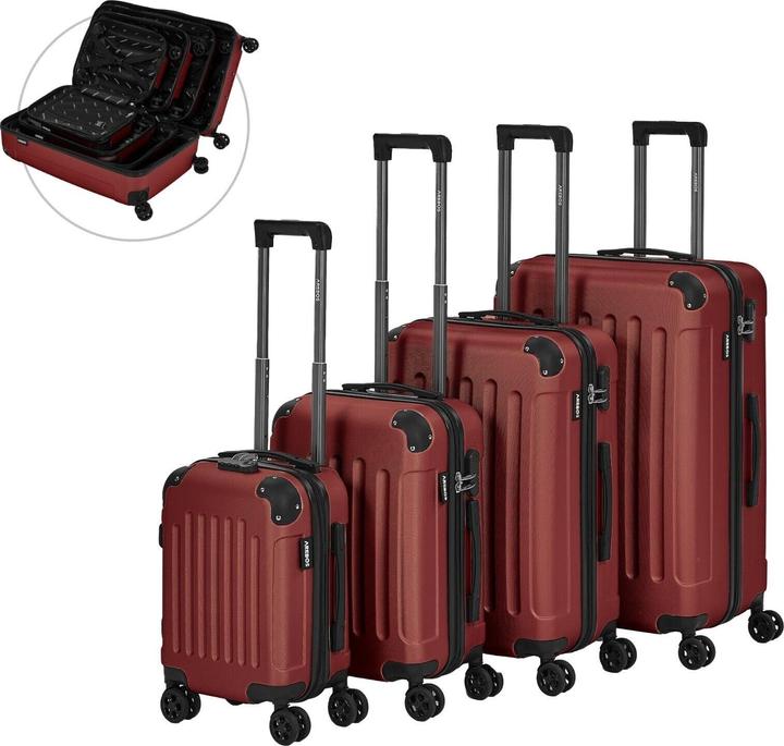 Immagine prodotto Arebos Valigia (94 l, Bagaglio a mano (fino a 50 litri), M (50 - 90l), L (90 - 115l), XL (da 115l))
