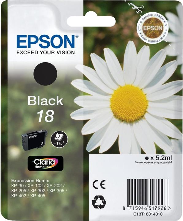 Produktbild Epson Original Tintenpatrone T1801 (BK)