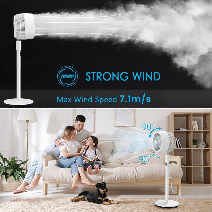 Produktbild Berssen Standventilator mit 3D-Oszillation & Fernbedienung (25 dB)