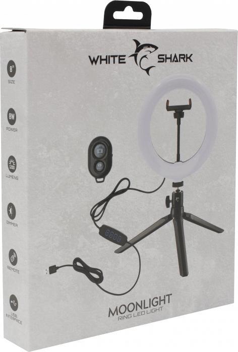Immagine prodotto White Shark Moonlight RL-08 Luce LED ad anello 20 cm