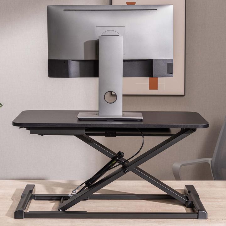 Image du produit Toboli Support PC Assis Debout 80x40cm Réglable Hauteur ergonomique Ordinateur portable Écran Bureau Poste