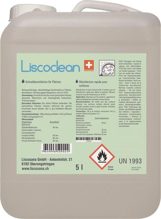 Image du produit Liscoclean désinfectant surface liq (5000 ml)