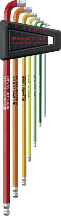 Image du produit PB Swiss Tools Winkelstiftschlüssel-Satz PB 2222.LH-6 RB