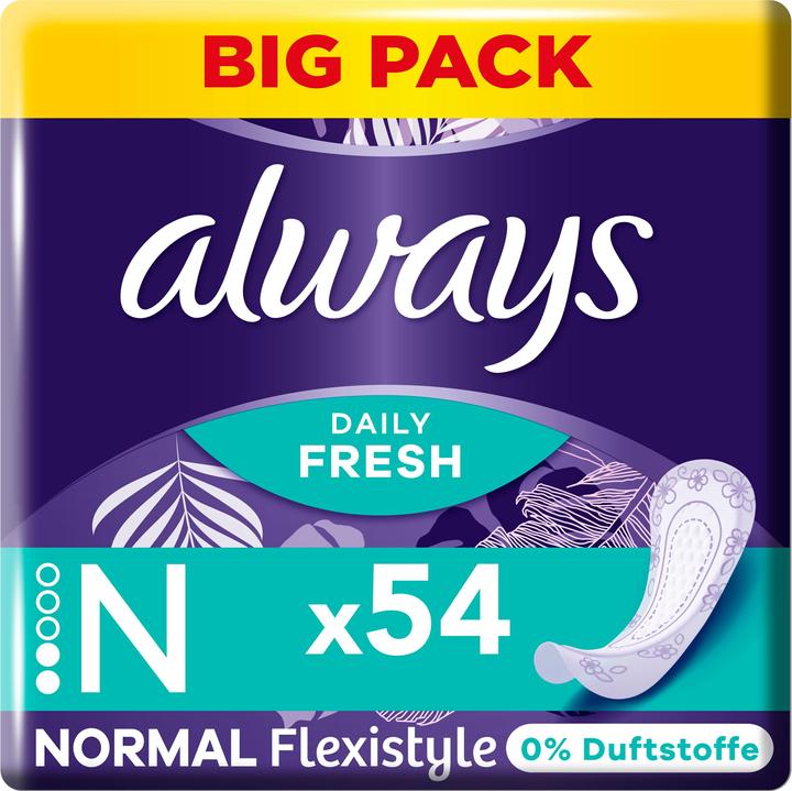 Produktbild Always Daily Fresh Flexistyle 0 % (54 x, Slipeinlagen)