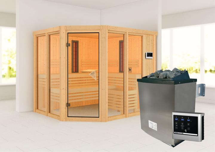 Actual product image Karibu Infrared cabin Ava corner entry (9 KW external control)