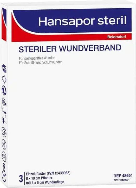 Energie-Label Beiersdorf HANSAPOR STERIL 10X15CM (25 x)