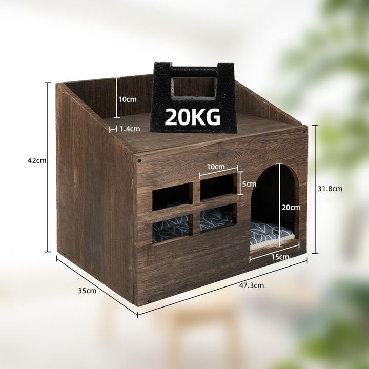 Produktbild Hermex Katzenhaus XXL Katzenhöhle Haustier-Unterkunft Tierbehausung (Katze)