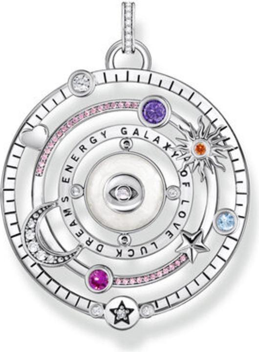 Image du produit Thomas Sabo Pendentif demi-sphère avec oeil pierres multicolores argent noirci (Argent 925, Émail/argent, Émail)